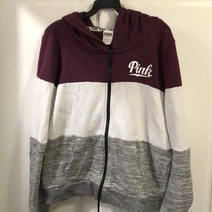 VS pink zip up hoodie